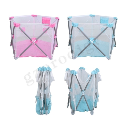 Bebê portátil Playard do curso de Multiscene com tubo de aço inoxidável