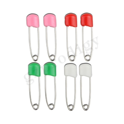 Prodigy 8 Pcs Pins de fraldas Eco - Amigável Pincel de cabeça de plástico com fechaduras de segurança do bebê colorido