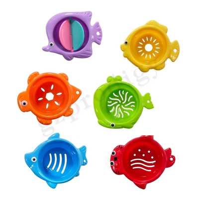 6 peças de plástico empilhável brinquedos educativos outros produtos para bebês empilhados flutuante