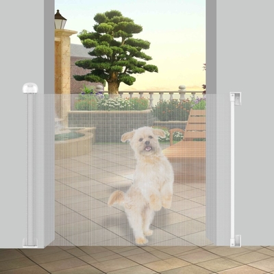 Portão retrátil de malha de segurança para cães Portão de escada rolável