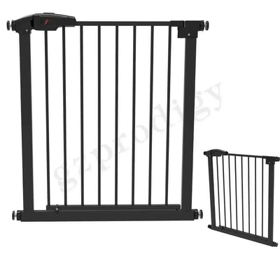 Porta preta sem perigo para as crianças da escada do metal de ASTM, portas resistentes do bebê para escadas