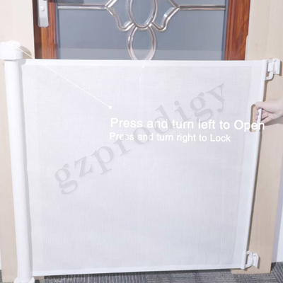 Prodigy Printable Mesh Retractable Baby Gate 71 polegadas Material de liga de alumínio
