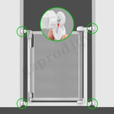 Cerca retrátil de pouco peso resistente Durable White Color do animal de estimação da porta do bebê