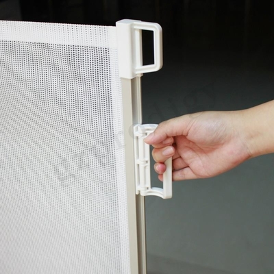 Mesh Pet Gate Retractable Extra telescópico removível Multiscene largo