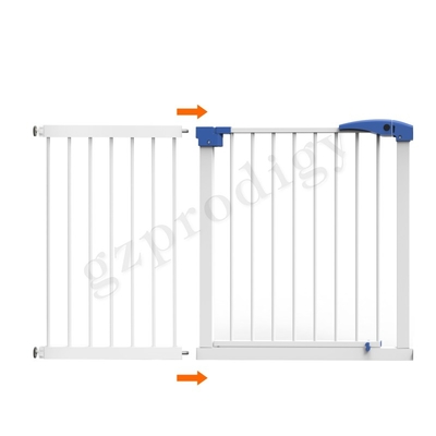 Largura telescópica 17&quot; da porta do metal do bebê do ABS de múltiplos propósitos cor branca preta