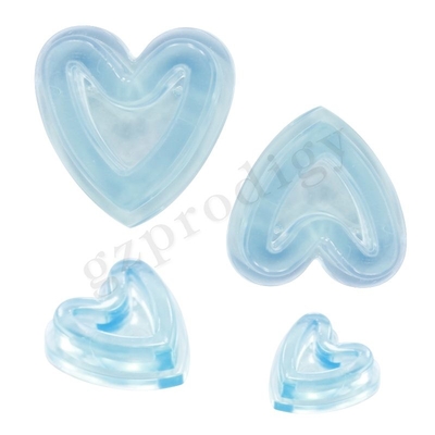Cunha plástica da porta da forma inodora Nontoxic plástica clara transparente do coração da cunha da porta