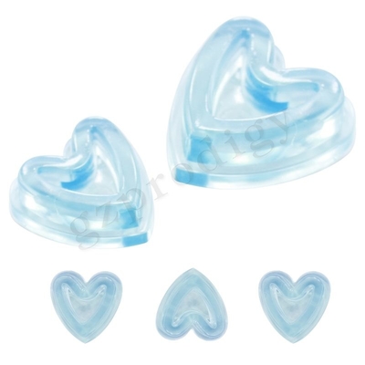 Cunha plástica da porta da forma inodora Nontoxic plástica clara transparente do coração da cunha da porta