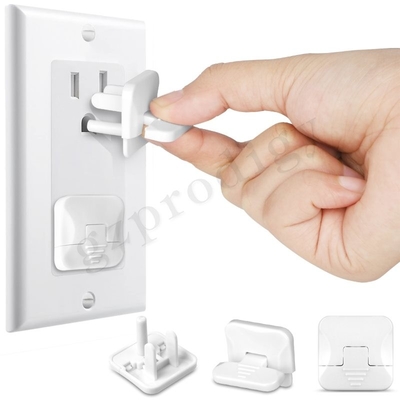 A tomada Nontoxic plástica universal da tomada dos E.U. cobre o branco para proteger crianças do perigo elétrico