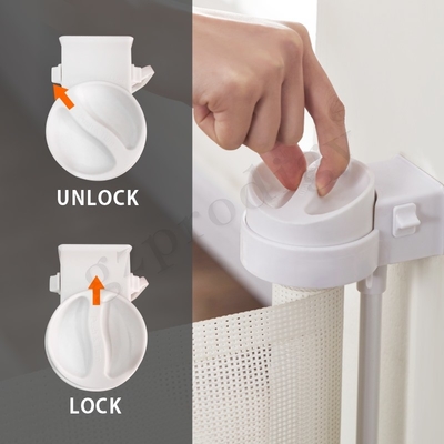 55&quot; - 118&quot; escadas telescópicas de Multiscene Mesh Retractable Baby Gate For