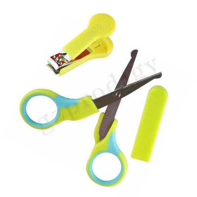Kit de unhas para bebês Kit de manicure para bebês e pacote de tesoura para unhas de bebês com espia de segurança para recém-nascido