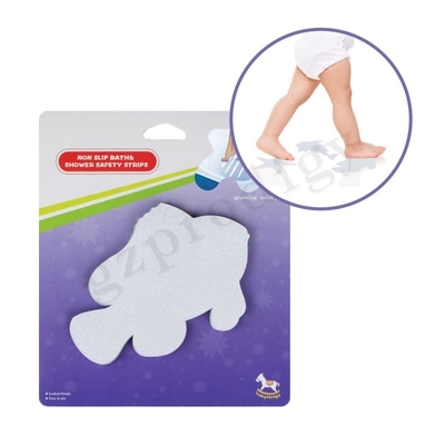 Adesivo de piso de banheiro transparente em forma de desenho animado antiderrapante para outros produtos para bebês