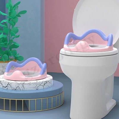Assento de treinamento para banheiro de bebê em ABS resistente cor azul ou rosa