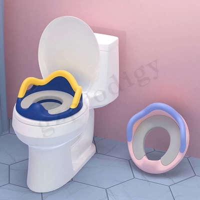 Assento de treinamento para banheiro de bebê em ABS resistente cor azul ou rosa