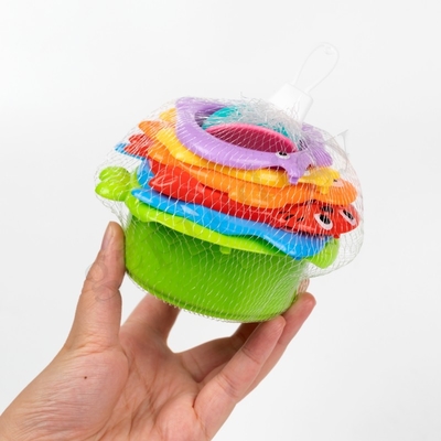 6 peças de plástico empilhável brinquedos educativos outros produtos para bebês empilhados flutuante