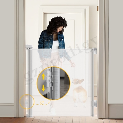Parede retrátil exterior interna da porta de Prodigy à porta telescópica da segurança da porta retrátil do corrimão para cães
