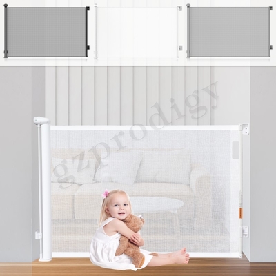 Escadas retráteis largas extra de Mesh Barrier Expandable Gate For da porta de 140 polegadas