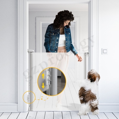 ABS Mesh Gate Extra Wide retrátil estiramento destacável fácil de um sentido de 71 polegadas porta retrátil do multi para cães fora
