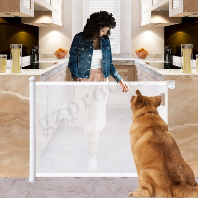 ABS Mesh Gate Extra Wide retrátil estiramento destacável fácil de um sentido de 71 polegadas porta retrátil do multi para cães fora