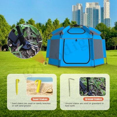 210D Fácil Armazenamento Pop Up Toy Tent Baby Safety Foldable Playhouse Tent