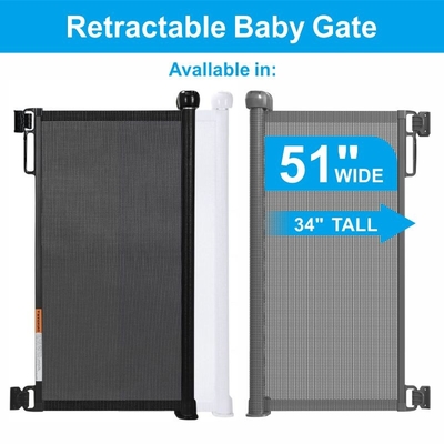 Prodigy Baby Door Porta de Escalão Cão de estimação Porta de Segurança Retrátil Porta de Segurança
